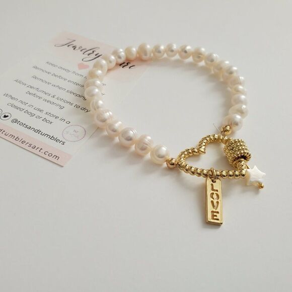 Ivory Pearl Stretch Bracelet - Picture 6 of 13